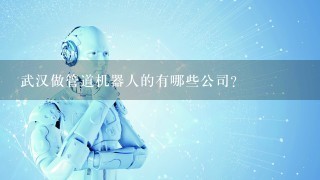 武汉做管道机器人的有哪些公司？