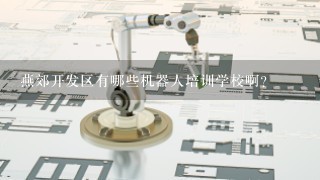 燕郊开发区有哪些机器人培训学校啊?