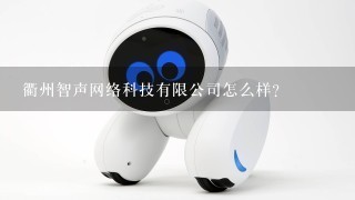 衢州智声网络科技有限公司怎么样？