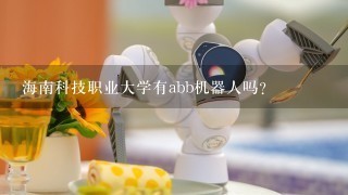 海南科技职业大学有abb机器人吗?