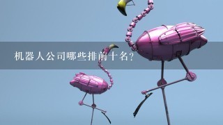 机器人公司哪些排前十名？