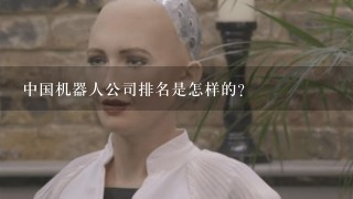 中国机器人公司排名是怎样的？