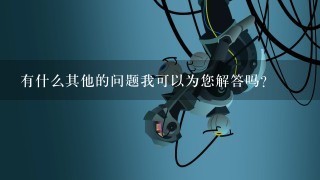 有什么其他的问题我可以为您解答吗